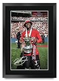 HWC Trading Kobbie Mainoo Gifts Printed Signed Autograph Picture for Soccer Fans and Supporters (ID-000059) - 16" x 12" Framed
