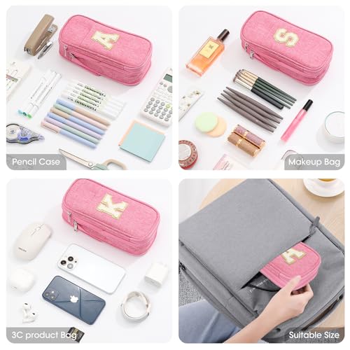 Giftoxo PC-001 Preppy Pencil Case For School Supplies, Large Initial Pencil Pouch With Zipper, Cute Pencil Bag For Office Supplies, Aesthetic Pen Case Box For Kids Teen Girls Adults thumb #6
