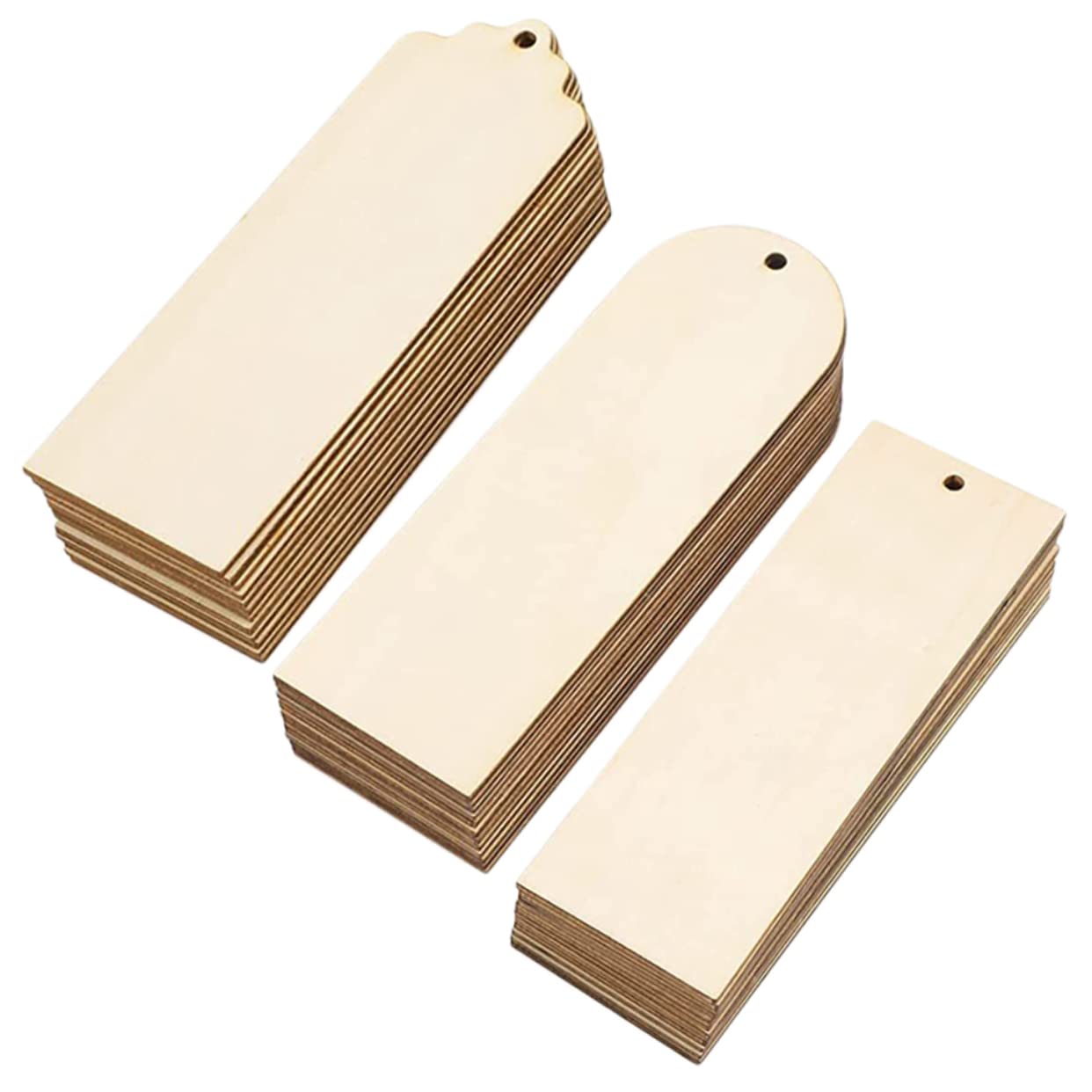 LALAFINA 2sets Segnalibri Legno Vuoti Per Con Frange Etichette Personalizzabili Per Progetti Creativi Decorazioni e Regali Fatti Mano