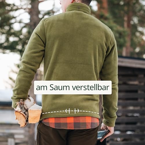 Pinewood Herren Fleecejacke Outdoor aus 100% übergebliebenen Stoffen, ideale Fleece Jacke für die Jagd, den Hundesport & zum Wandern