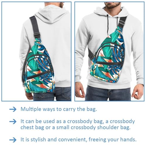 Bolso bandolera ajustable de diseño tropical exótico, ideal para viajar cómodamente 2