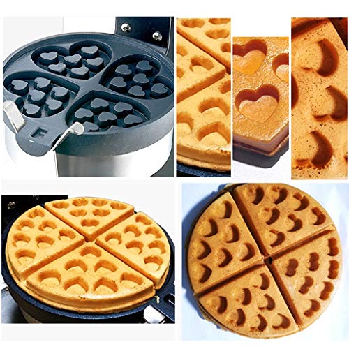JDKC- 1200W Runder Antihaft Herzförmige Muffinmaschine Rostfreier Stahl Elektrischer Waffeleisen Maschine Rostfrei 180… – Bild 3