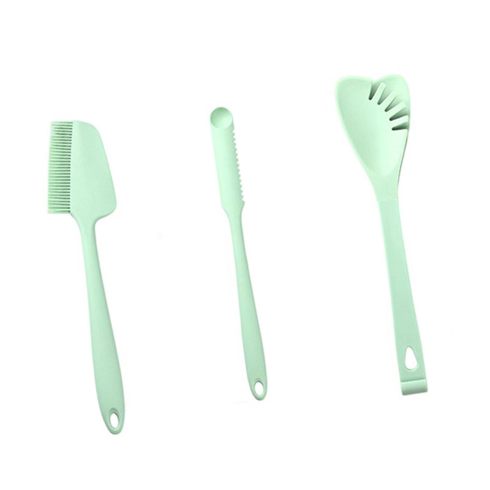 HZBB 3Pcs Silicone Baking Scrapers Set, Heatproof Flexible Utensils with Grip for Mixing Dough & Frostings, Dishwasher Safe Multipurpose Silicones Scrapers for Baking