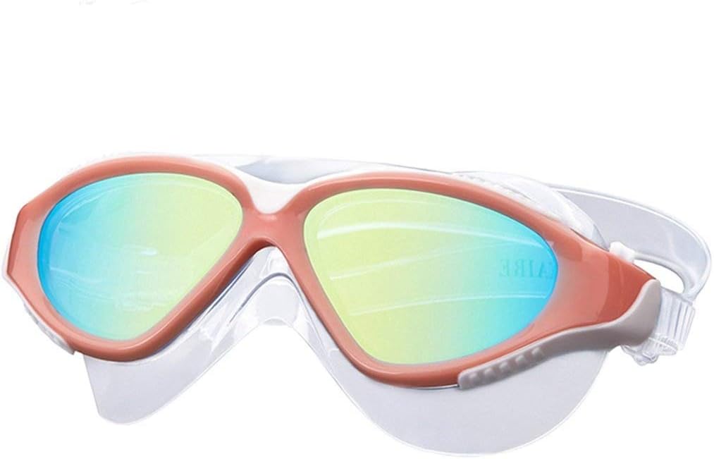 Swimming Goggles - Anti Fog Leak Proof Mirrored Goggles With UV Protection Soft Silicone Swimming Glasses