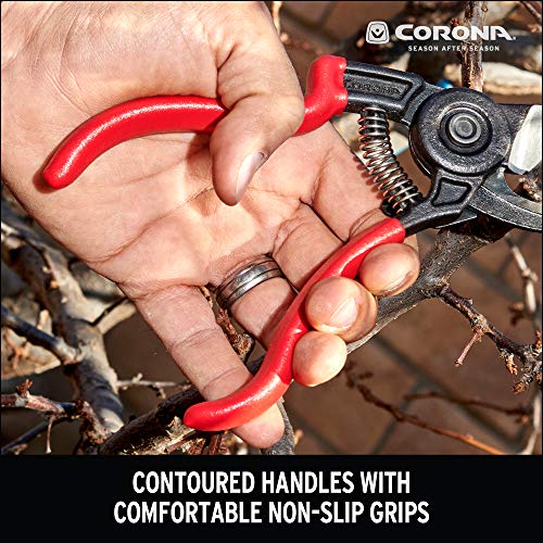 Corona Bp 3640 Forged Steel Ergoaction Angled Bypass Hand Pruner - 3/4 Inch Cut Capacity Stem And Branch Garden Shears, Red #TOP5