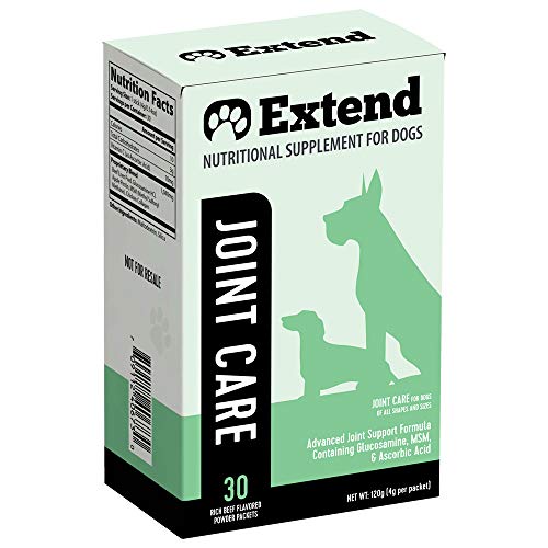 Extend – Joint Care for Dogs – 1 Month Supply – Glucosamine for Dogs with MSM & Ascorbic Acid – Pure Grade Ingredients
