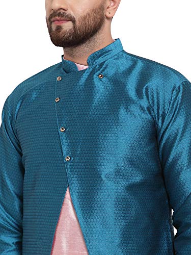 Image of BENSTOKE silk blend kurta pajama with jacket set
