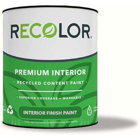 Recolor Paint Recycled Interior Latex Paint Wall Finish 1 Gallon Interior White Flat Flat Finish Amazon Com
