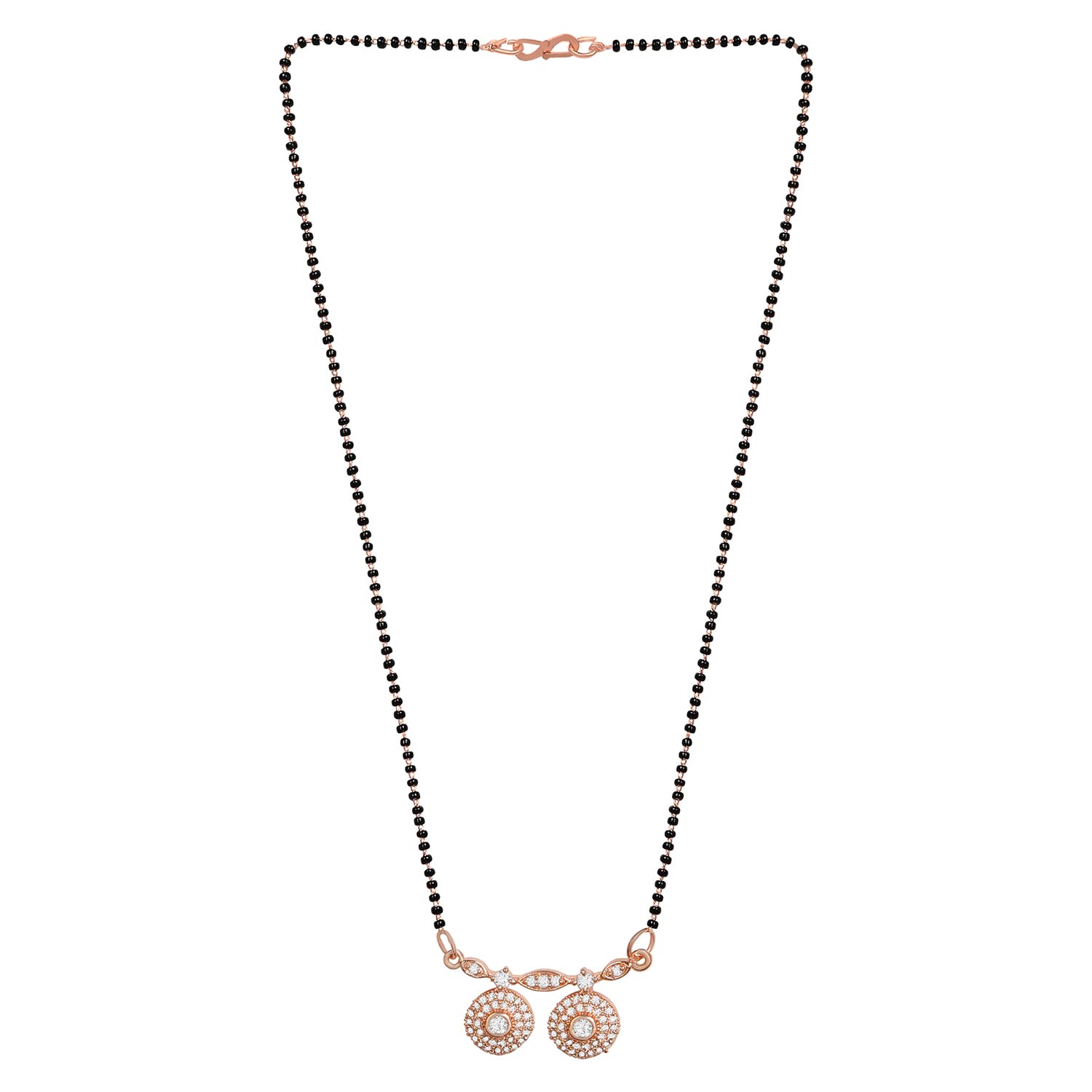 ZINU Women’s Mangalsutra Wedding Jewelry | Hand Made Traditional Bridal Necklace | Lightweight Pendant Studded with Cubic Zirconia | Diamond Pendant Closely Packed Black Bead Chain For Women (B09T3H1P4R) Amazon Price History, Amazon Price Tracker