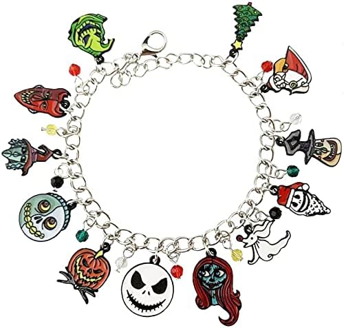 Family Babylon Classic Sally Jack Horror Nightmare Before Christmas Charm Bracelet Gifts for Girl Woman Men