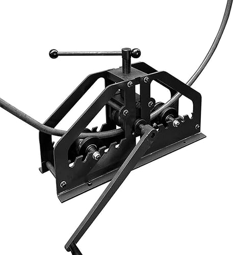 Máquina dobladora manual de tubos de metal, 1-1/4 a 2 pulgadas, estirador de rodillos redondos, juego de doblado de banco retráctil TR-60, tubo