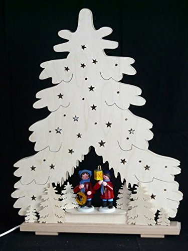 Voûte électrique de Noël décoration fenêtre lumineuse bois Rudolphs Schatzkiste