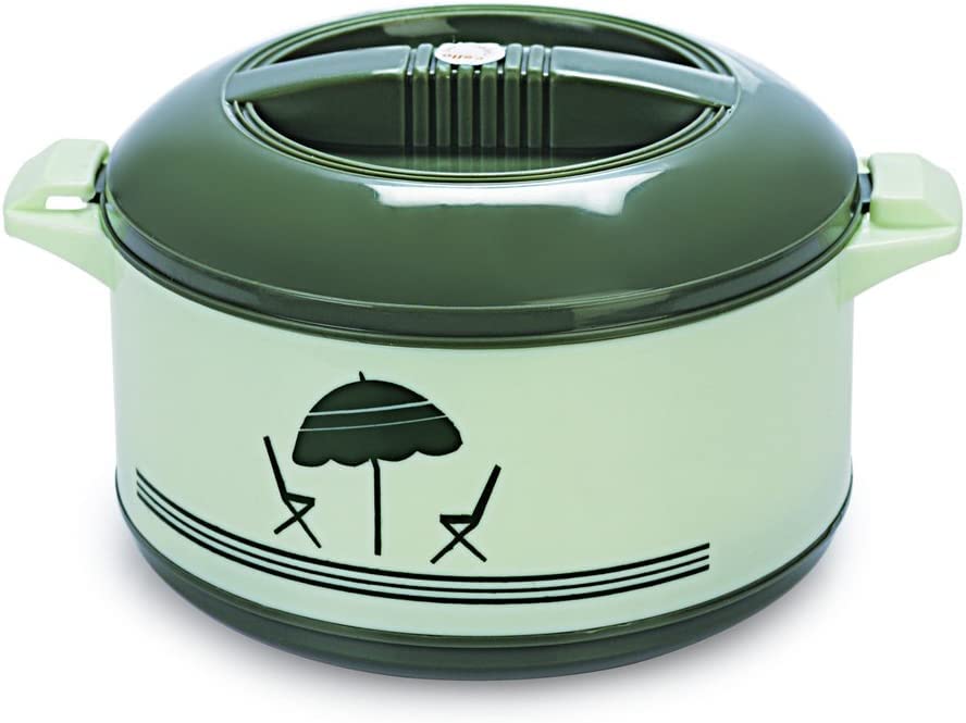 Nobel Insulated Casserole HotPot Thermal Serving Bowl Keeps Food Hot or Cold for Long Hours, Outer Body of Plastic Inside Body of Stainless Steel, Capacity 2000ml (Green) — image 1