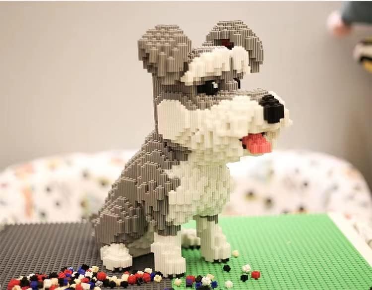 Miniatura 5 de Dog Schnauzer Micro Building Blocks Set (2817PCS) Regalo para adultos y niños