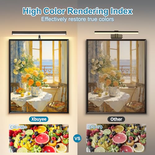 Image of LED Picture Lights for Paintings Plug in Oil Rubbed Bronze Finish | 14 inch 4W Adjustable Art Light Gallery Wall Light for Display Art Work, CRI90+, 3000K Warm White, ETL Listed