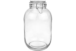 Folinstall 1 Gallon Glass Jar, Large Terrarium Jar with Airtight Lid