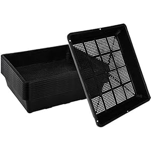 10-Pack Seed Starter Trays , 15”x12” Plastic Plant Trays Garden Mesh Bottom Seed Starter Kit for Seedlings, Plants…