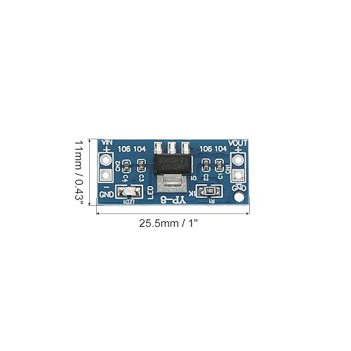Miniatura 2 de MECCANIXITY Convertidor de corriente CC-CC AMS1117 3-12 V a 1.5 V 0.8 A, azul para transformadores de potencia con pasador de frecuencia, paquete de