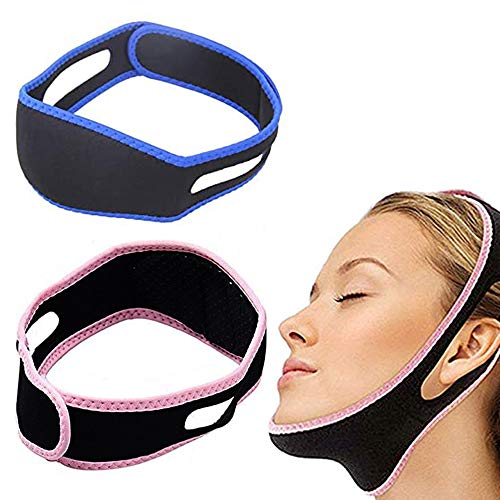 LABOTA Correa adelgazante facial,Cinturón de estiramiento facial,Correa de barbilla de elevación V Line Cinturón antiarrugas para mujeres elimina la flacidez Lifting de la piel Reafirmante Cover