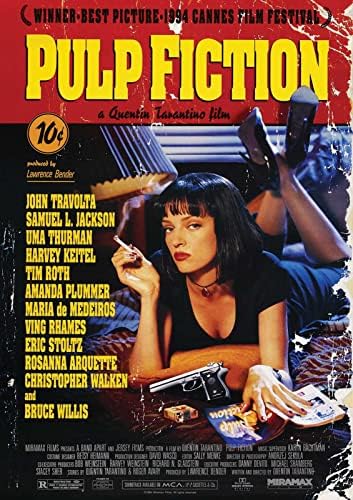 Pulp Fiction Classic Vintage 80's Movie Poster Art Glossy Poster (A3 297 × 420 mm)