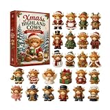 Highland Cow Advent Calendars 2026, 24 Days Christmas Countdown Calendar