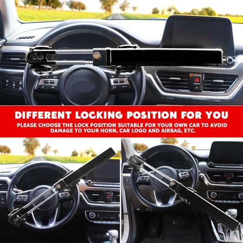 image for Turnart Steering Wheel Lock Anti-Theft Device Wheel Lock Retractable C