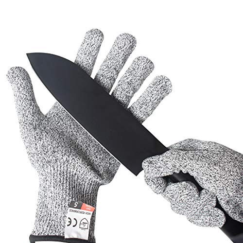 Safety Cut Resistant Gloves Protection Hand Protection Food Grade Gloves for Kitchen Cutting, Oyster Shucking, Metal Work, Vegetables Slicing, Fishing Spear, Carpentry 2 Pairs (4 Gloves)