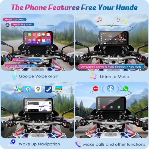 Image of Carpuride W603B 6.3 inch Motorcycle Carplay Screen for R1200GS R1250GS S1000XR
