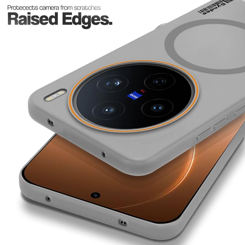 Image of Mr. Case Back Cover for Vivo X200T 5G Sleek Frosted Translucent Back with Wireless Charging Support | Anti-Scratch Shockproof Phone Case - Grey