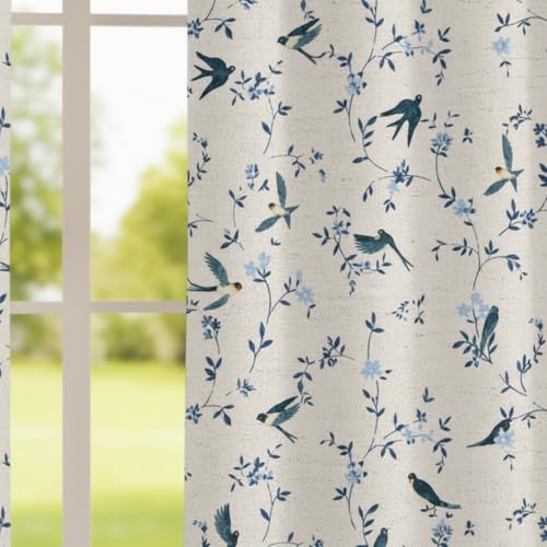 Image of STITCHNEST 'Florea Series' Premium Satin Room Darkening Curtains 7 Feet Long Set of 1 | Door Curtain 7 x 4 Feet | Blocks 70-80% Light | Ideal for Bedroom, Living Room & Home Decor