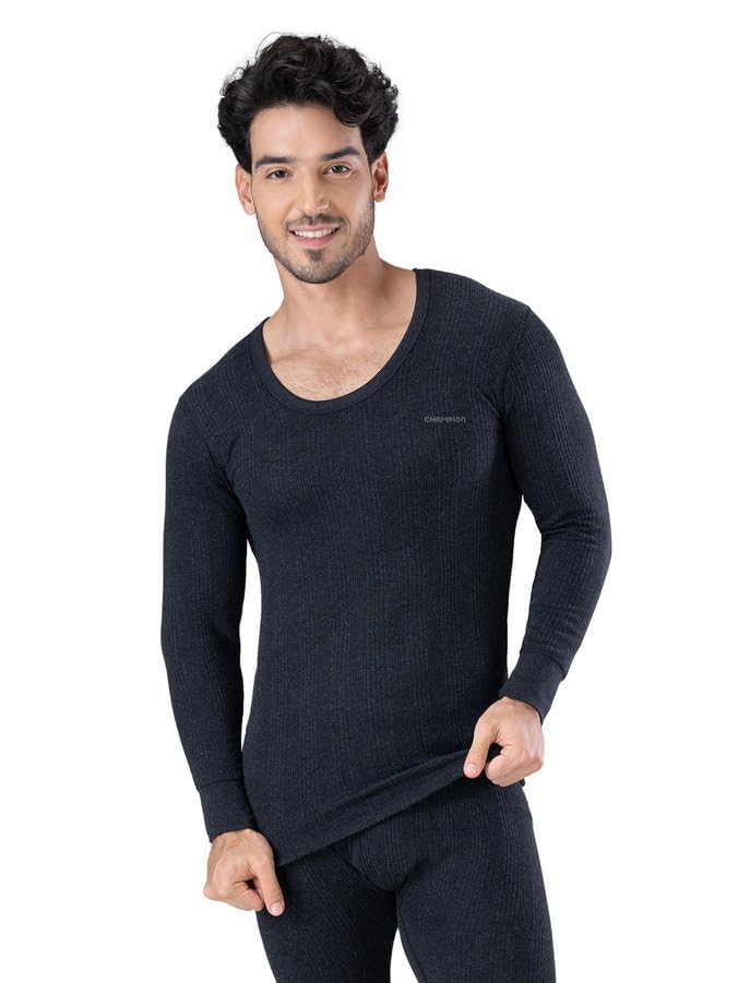 Lux Champion Men's Thermal Round Neck Top for Men | Warm & Comfor...