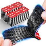 Cosygo Heat Resistant Hook and Loop Strips, Heavy Duty & Waterproof, Strong Hold for Car Mats Outdoor Indoor Use, 20 Sets 3.2x1.2 Inch Black