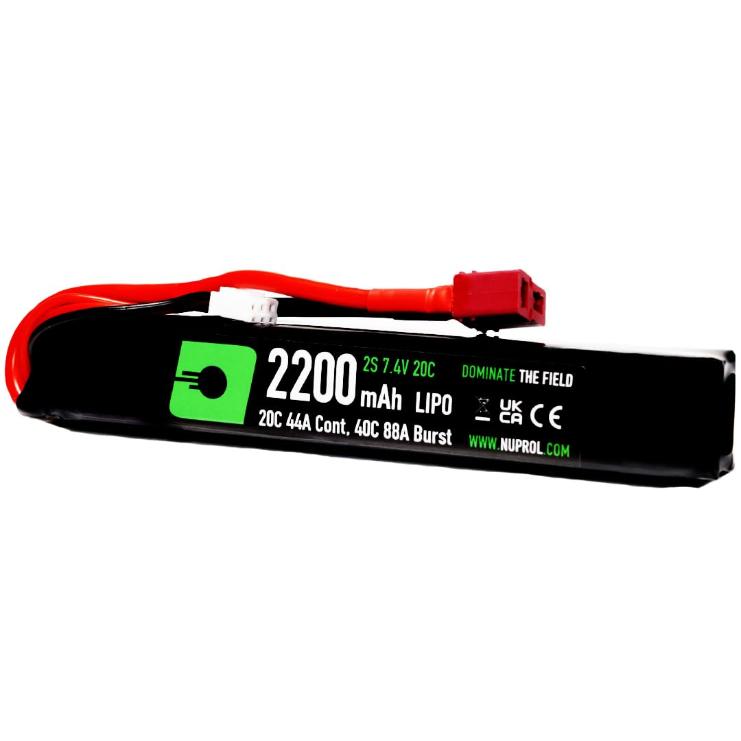 NUPROL Power - 7.4v LiPo 2200mAh 2S Deans [Rate 20C @ 44A] [Burst 40C @ 88A] - Stick