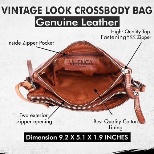 Genuine Leather Crossbody Sling Bag for Women - Trendy Casual Office Bag with Adjustable Strap3