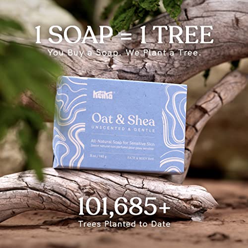 Keika Baby Soap Bar Oat & Shea Unscented For Eczema, Acne, Psoriasis, Face, Body, Infant Kids Teens Men Women With Sensitive Skin, 5 Oz. #TOP1