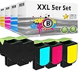 Inkadoo Set di 5 toner compatibili per Lexmark CX 622 ade 431 dw 421 DN CX 625 adhe 622 de 421 adn