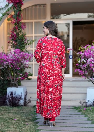Image of MANHAREE | Women's Rayon Kurta with Pant & Dupatta Set