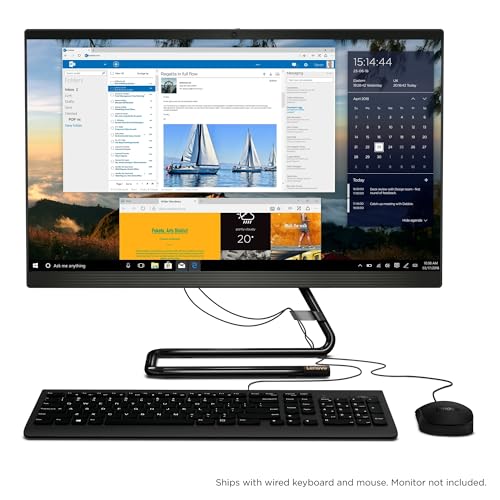 Image of Lenovo IdeaCentre AIO 3 All-in-One Desktop 23.8 inch FHD IPS Anti-Glare Intel Quad-core i3-10100T 32GB RAM 1TB SSD Win10 w /ICP Accessory