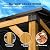 Sunbury 10x12 FT Cedar Wood Gazebo, Wooden Frame Pavilion with Galvanized Steel Gable Roof Hardtop Gazebo, Supports Snow Loads, Permanent Pavilion for Patio Lawn Yard Grill (Log)