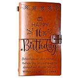 PRSTENLY 16th Birthday Gifts for Girls, 140 Page Refillable Leather Journal Sweet 16 Gifts for Girls, Birthday Gifts for 16 Year Old Girls Daughter Sisters Friends Bestie Granddaughter Niece Teen Girl