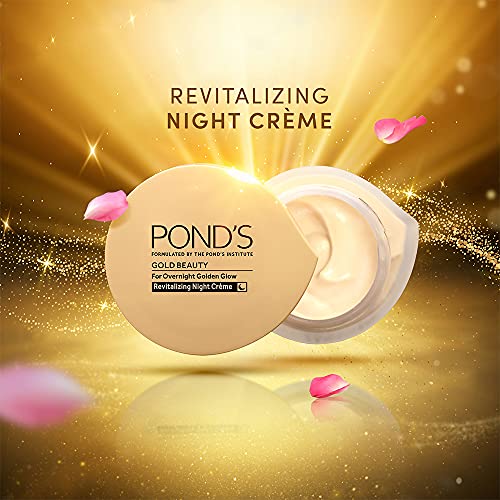 Image of Pond's Bright Beauty Spot-less Glow Serum, Infused with Hyaluronic Acid, Vitamin B3, Gluta-Boost-C, 30ml & Pond's Gold Beauty Night Cream 35 g