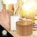 Bamboo Salt and Pepper Box with Magnetic Swivel Lid and Built-in Serving Spoon For Kitchen | Decorative Bath Salt Containers | Wooden Salt Box has Dual 5 Ounce Capacity | Salt Cellar for Counter