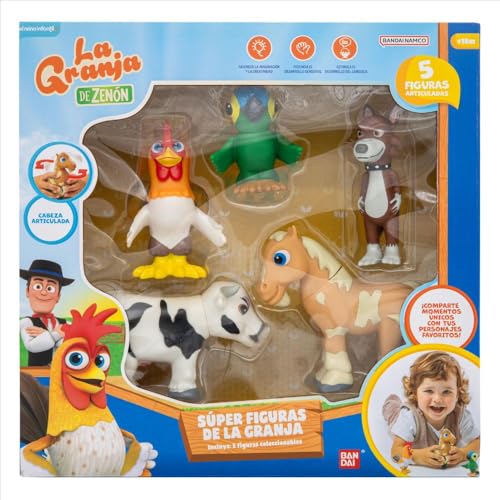 Muñecos y figuras | Bandai - La Granja De Zenón - Pack 5 Super Figuras La Granja De Zenón Ar85500 Multicolor Explora El Mundo Con El Pack De Super Figuras De Zenón, Diversión Total.