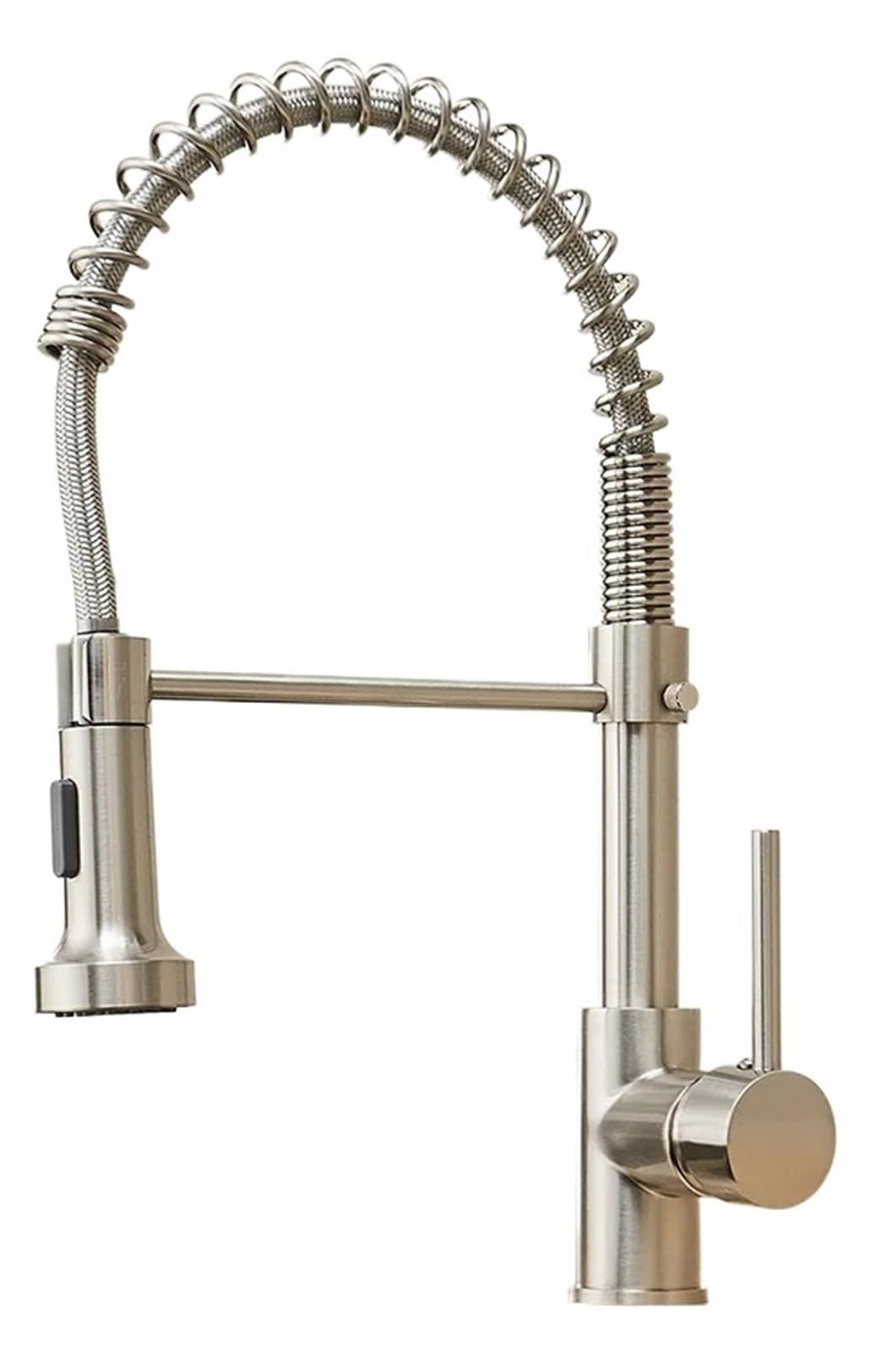 Robinet de cuisine G9/16 mitigeur avec bec extractible eau chaude et froide nickel brossé