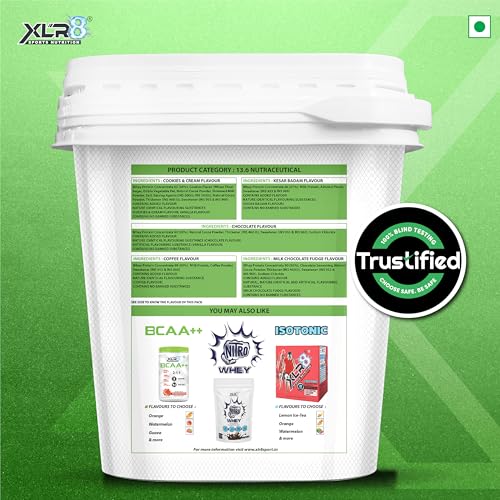 Image of XLR8 Whey Protein Powder with 24 g Protein Content & 5.4 g BCAA (3628 g (Pack of 1), Chocolate)