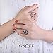 GNOCE Snake Ring for Women Men S925 Life Power Black Rings with Cubic Zirconia Personality Jewelry Engagement Anniversary Promise Fashion Ring (8)