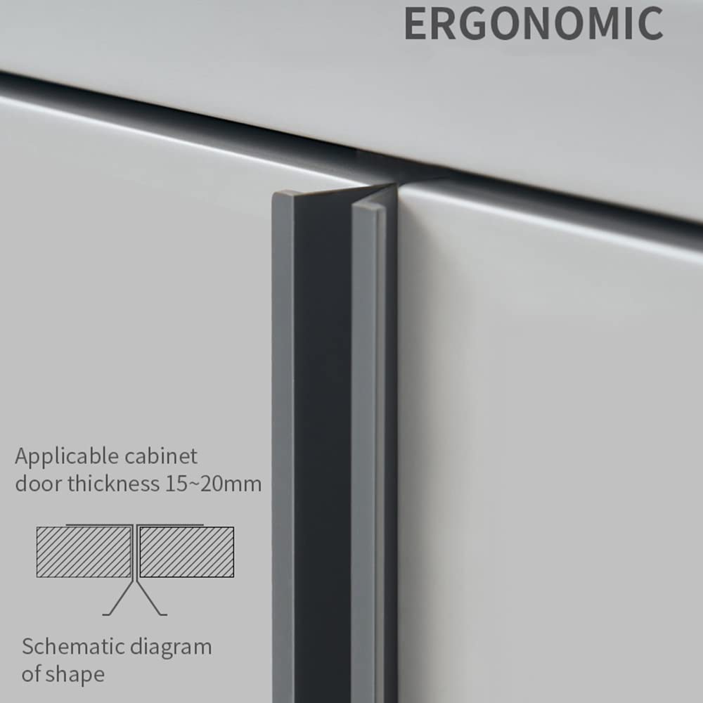 6 X Poignée Fixation Arrière En Aluminium Poignée Invisible De Meuble Pour Tiroirs Armoires Placards - Argent - 80 Mm De Long | Leroy Merlin