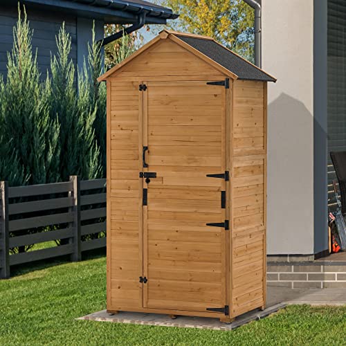 MCombo-Large-Outdoor-Storage-Cabinet-with-3-Shelves-80-Inches-Tall-Outside-Storage-Shed-with-Floor-Oversize-Garden-Shed-for-Yard-Lawn-Patio-1998 MCombo Large Outdoor Storage Cabinet with 3 Shelves 80 Inches Tall Outside Storage Shed with Floor Oversize Garden Shed for Yard Lawn Patio 1998