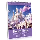 Sketch Book 8.5×11 inch, Spiral Bound Sketch Pad 100 Sheets (68lb/100gsm), Acid-Free Sketchbook for Drawing Painting Sketching, Art Paper Drawing Supplies for Teens Adults Artists Ideal Gifts（Purple）