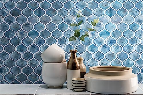 Msi Glazed Arabesque Ceramic Tile For Kitchen Backsplash, Wall Tile For Bathroom, Shower Wall Tile, 10.83 In. X 15.5 In. Mesh-Mounted Mosaic Tile, Whisper White (Amz-Md-00218-Sam) #TOP1